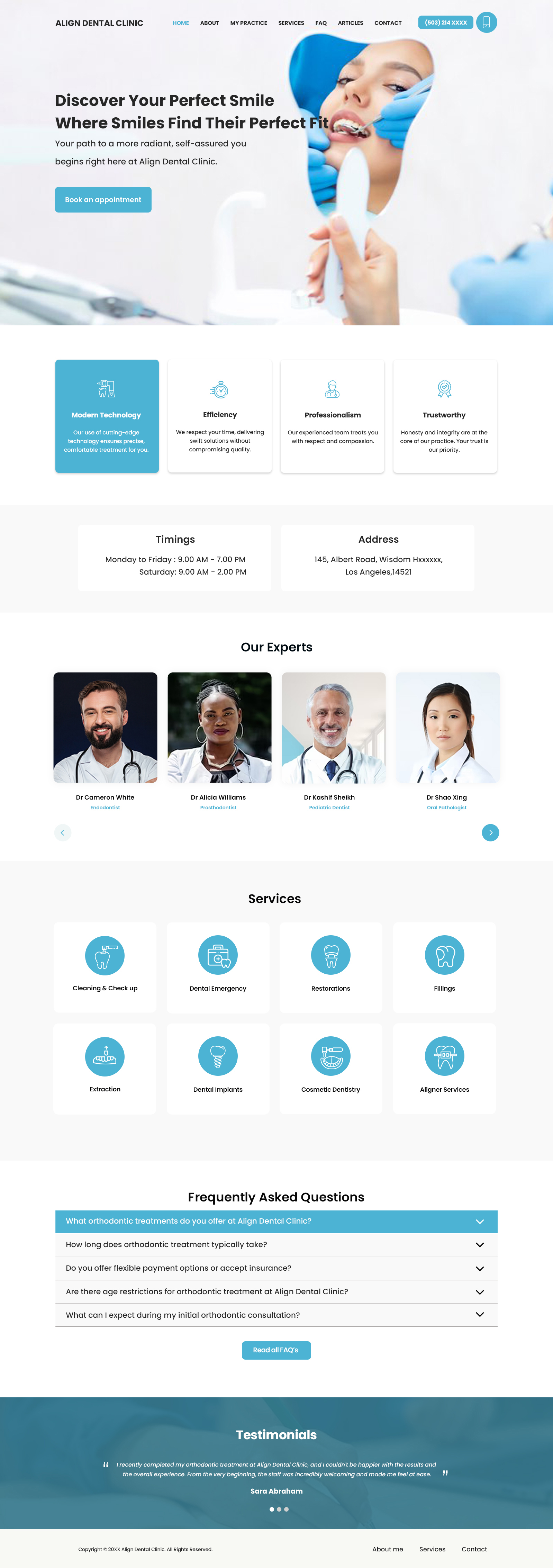 Dentistry1 Clinic Website Template