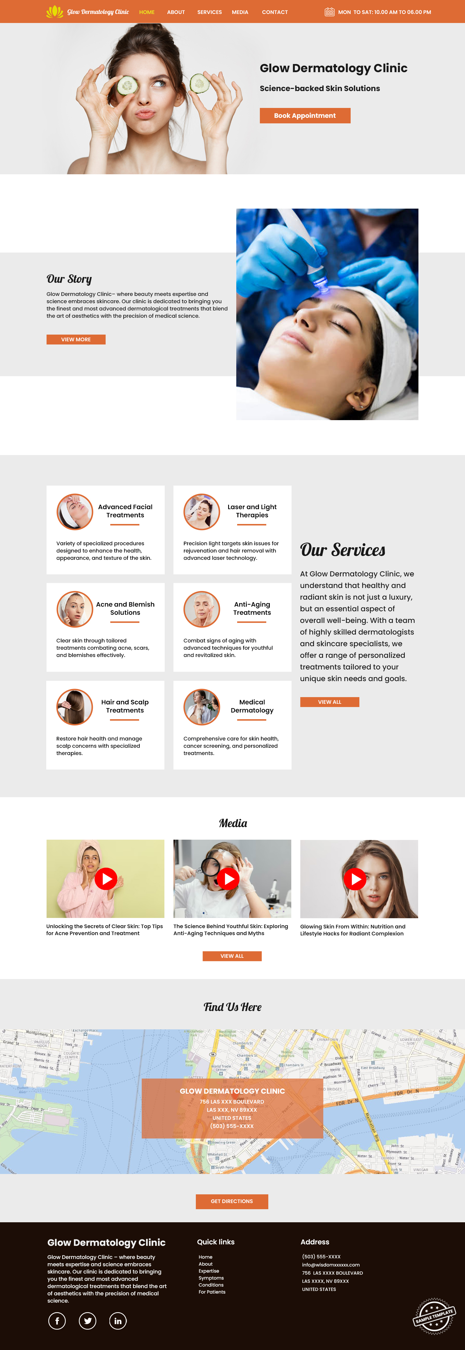 Dermatology1 Clinic Website Template