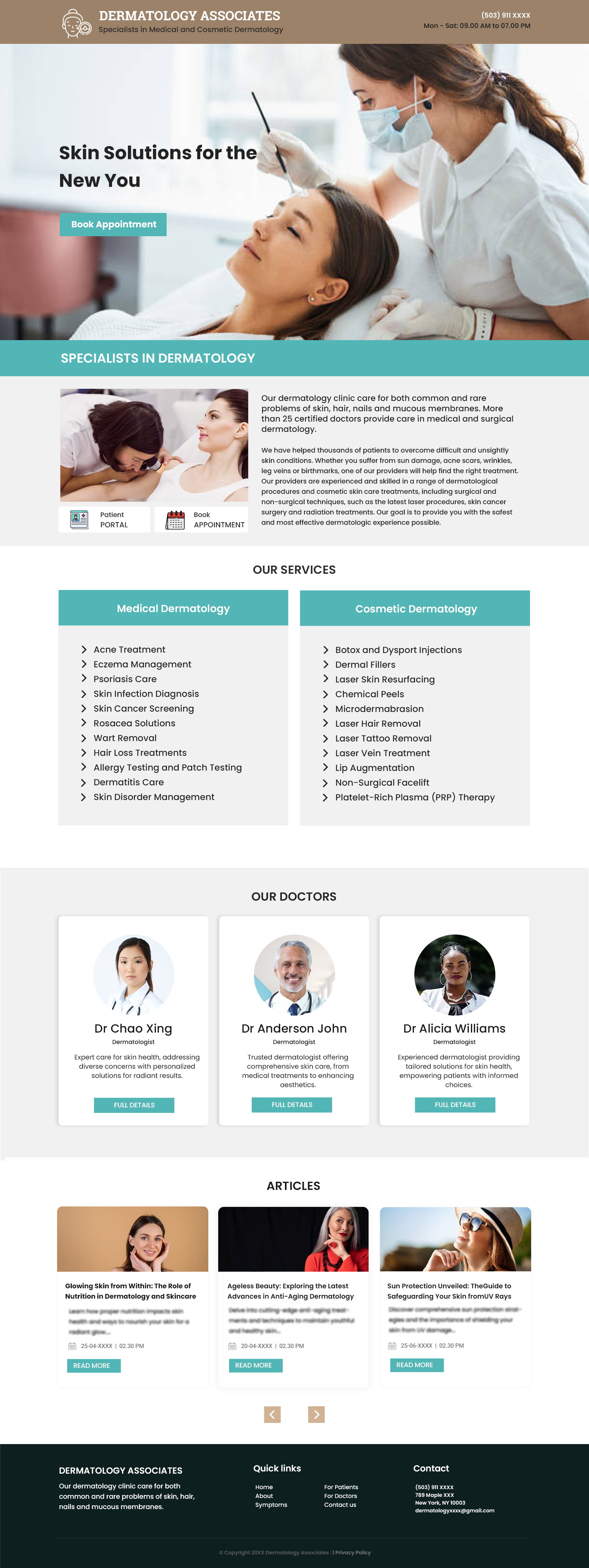 Dermatology2 Clinic Website Template