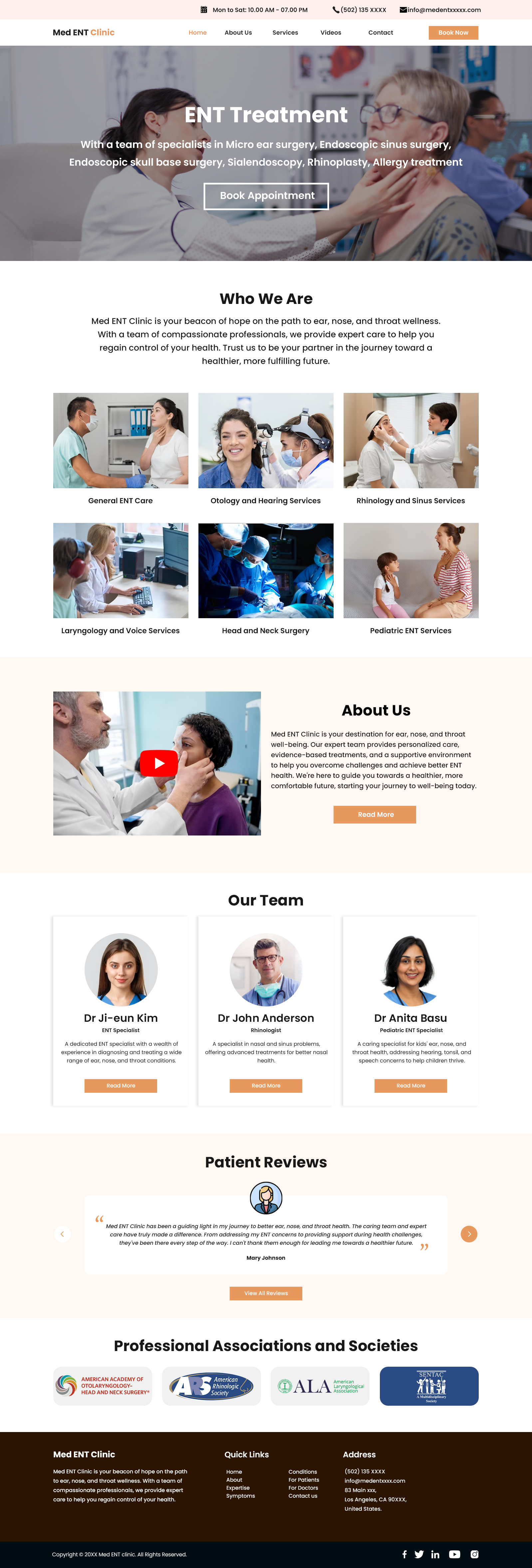 ENT3 Clinic Website Template