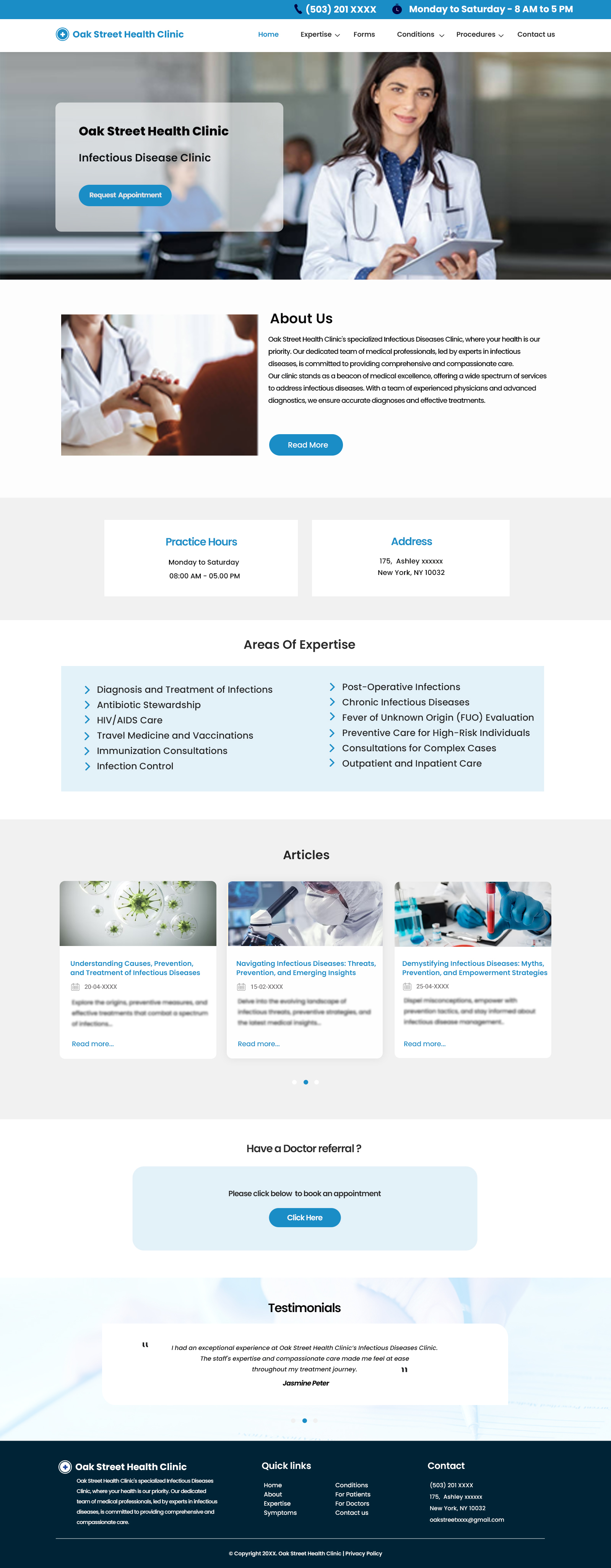 Infectious Disease Website Template